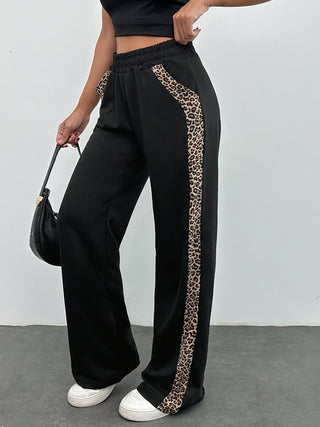 CORVANI | PANTALON DE JOGGING LÉOPARD BICOLORE LÉOPOLDINE FEMME