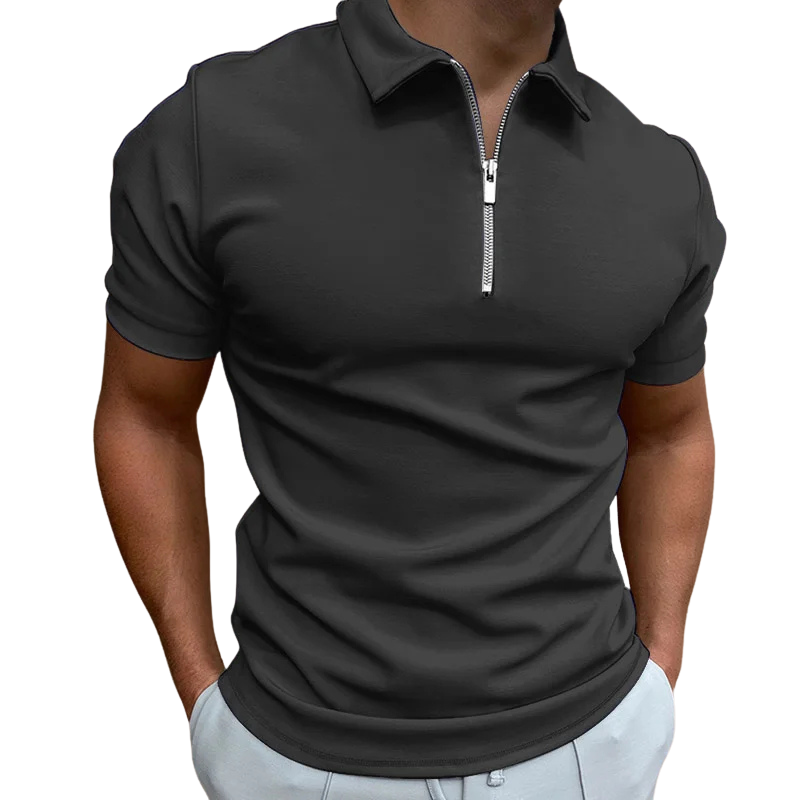 CORVANI | POLO MODERNE FÉLIX À DEMI-ZIP HOMME