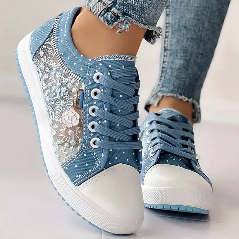 CORVANI | BASKETS ÉLÉGANTES EN DENTELLE EULALIE FEMME