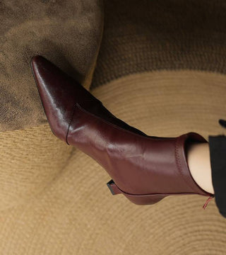 CORVANI | BOTTINES EN CUIR À TALON ÉLÉGANT SÉVERINE FEMME