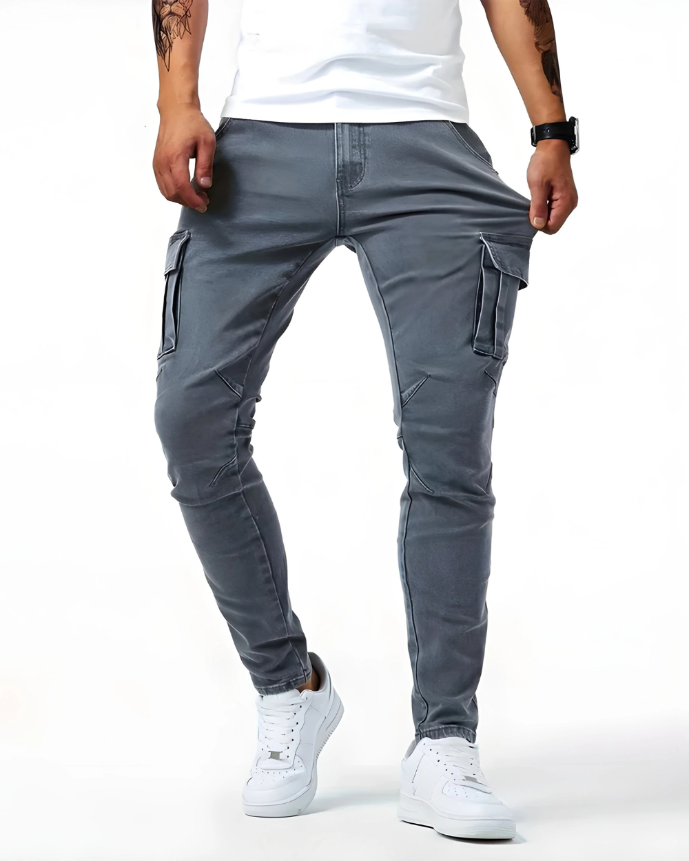 CORVANI | PANTALON CARGO STRETCH CÉLIAN HOMME