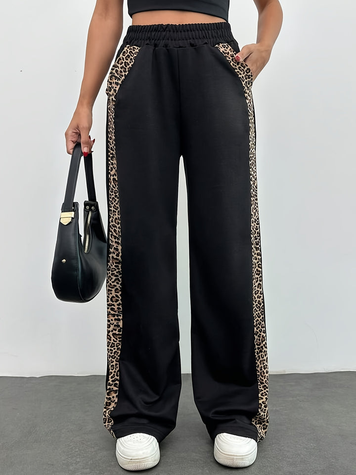 CORVANI | PANTALON DE JOGGING LÉOPARD BICOLORE LÉOPOLDINE FEMME