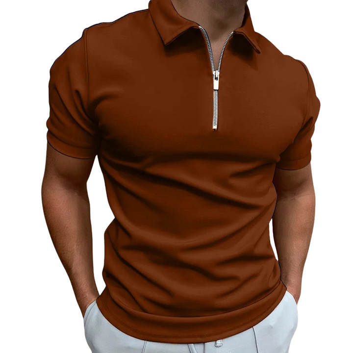CORVANI | POLO MODERNE FÉLIX À DEMI-ZIP HOMME