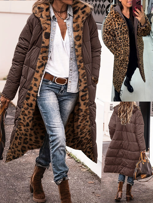 CORVANI | MANTEAU MATELASSÉ RÉVERSIBLE LÉOPARD ISABEAU FEMME