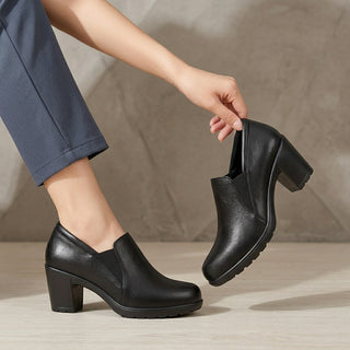 CORVANI | MOCASSINS CONFORT À TALON BLOC CLAUDINE FEMME