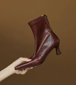 CORVANI | BOTTINES EN CUIR À TALON ÉLÉGANT SÉVERINE FEMME