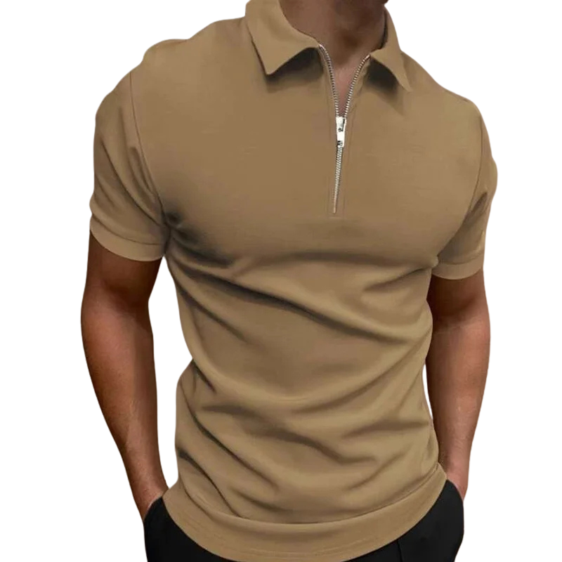CORVANI | POLO MODERNE FÉLIX À DEMI-ZIP HOMME