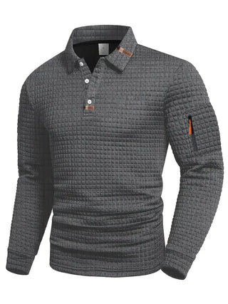 CORVANI | POLO TEXTURÉ À MANCHES LONGUES JÉRÔME HOMME