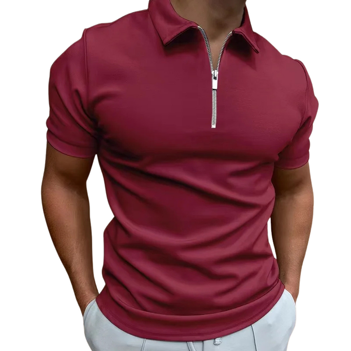 CORVANI | POLO MODERNE FÉLIX À DEMI-ZIP HOMME