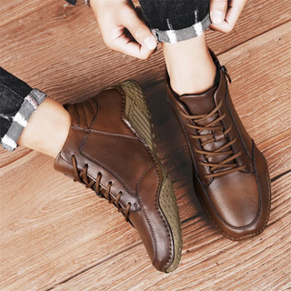CORVANI | BOTTES ROBUSTES EN CUIR THÉOPHANE HOMME
