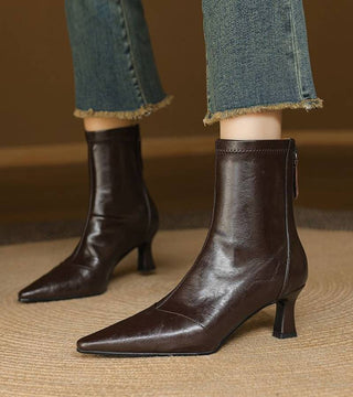 CORVANI | BOTTINES EN CUIR À TALON ÉLÉGANT SÉVERINE FEMME