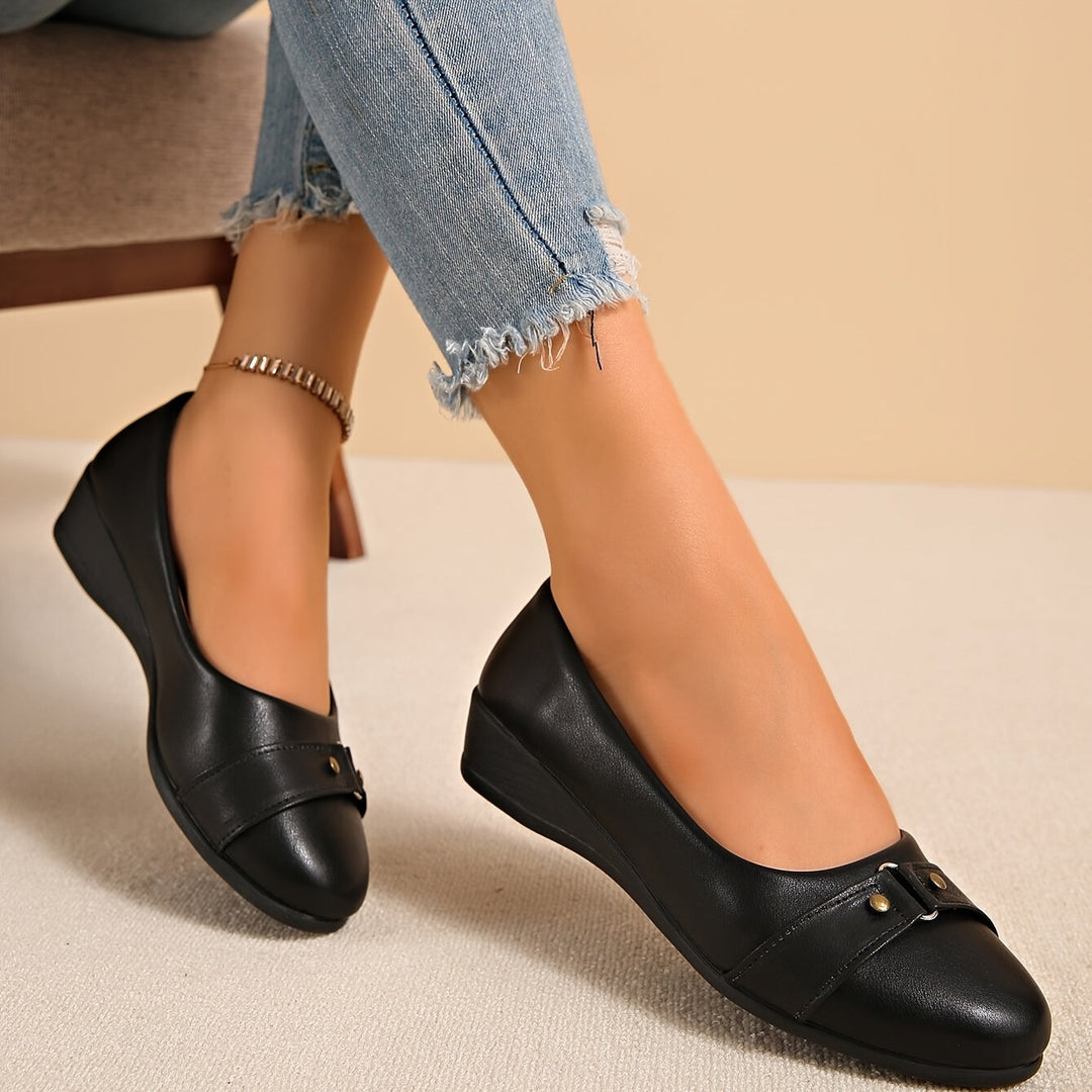 CORVANI | BALLERINES COMPENSÉES CONFORT AMARANTE FEMME