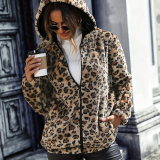 CORVANI | VESTE À CAPUCHE LÉOPARD AURÉA FEMME