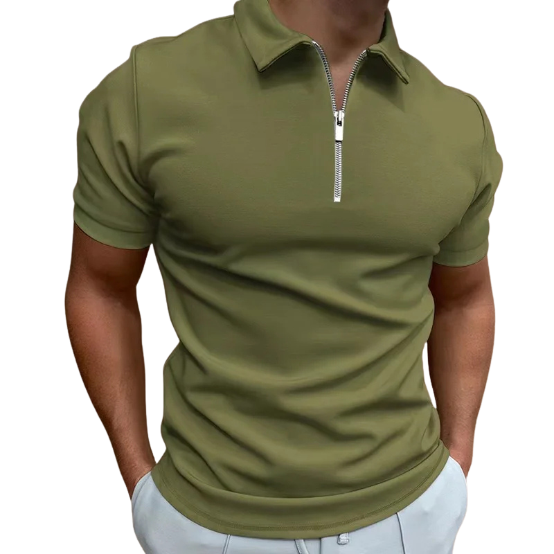 CORVANI | POLO MODERNE FÉLIX À DEMI-ZIP HOMME