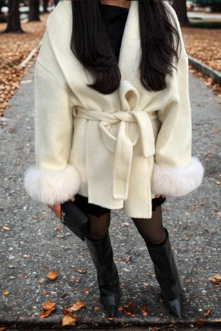 CORVANI | MANTEAU À MANCHES EN FOURRURE INÈS FEMME
