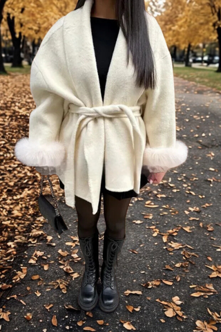 CORVANI | MANTEAU À MANCHES EN FOURRURE INÈS FEMME
