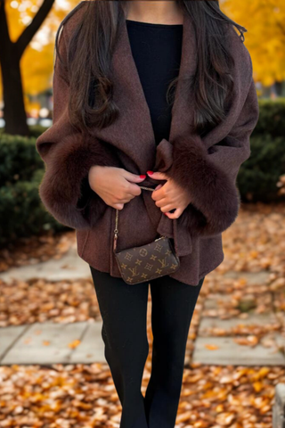 CORVANI | MANTEAU À MANCHES EN FOURRURE INÈS FEMME
