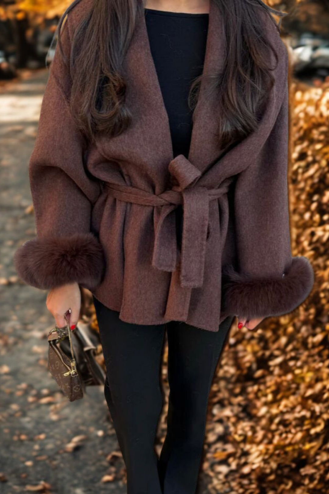 CORVANI | MANTEAU À MANCHES EN FOURRURE INÈS FEMME