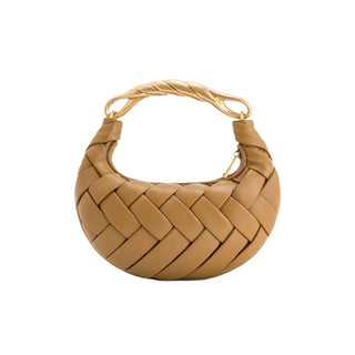 CORVANI | SAC TRESSÉ EN CUIR VÉGAN MAZARINE FEMME