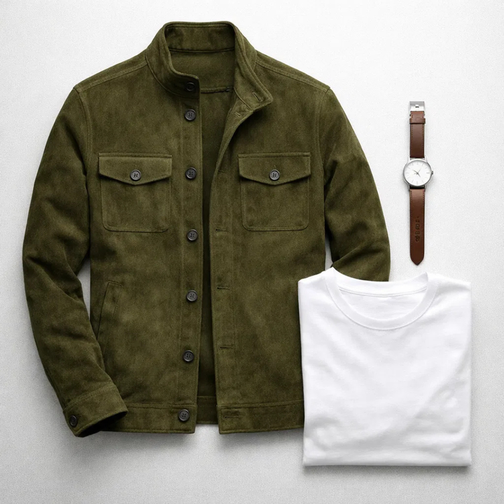 CORVANI | VESTE SUÉDÉE MARC HOMME