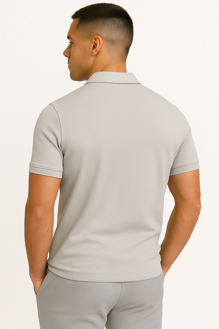 CORVANI | POLO MODERNE FÉLIX À DEMI-ZIP HOMME