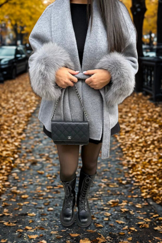 CORVANI | MANTEAU À MANCHES EN FOURRURE INÈS FEMME