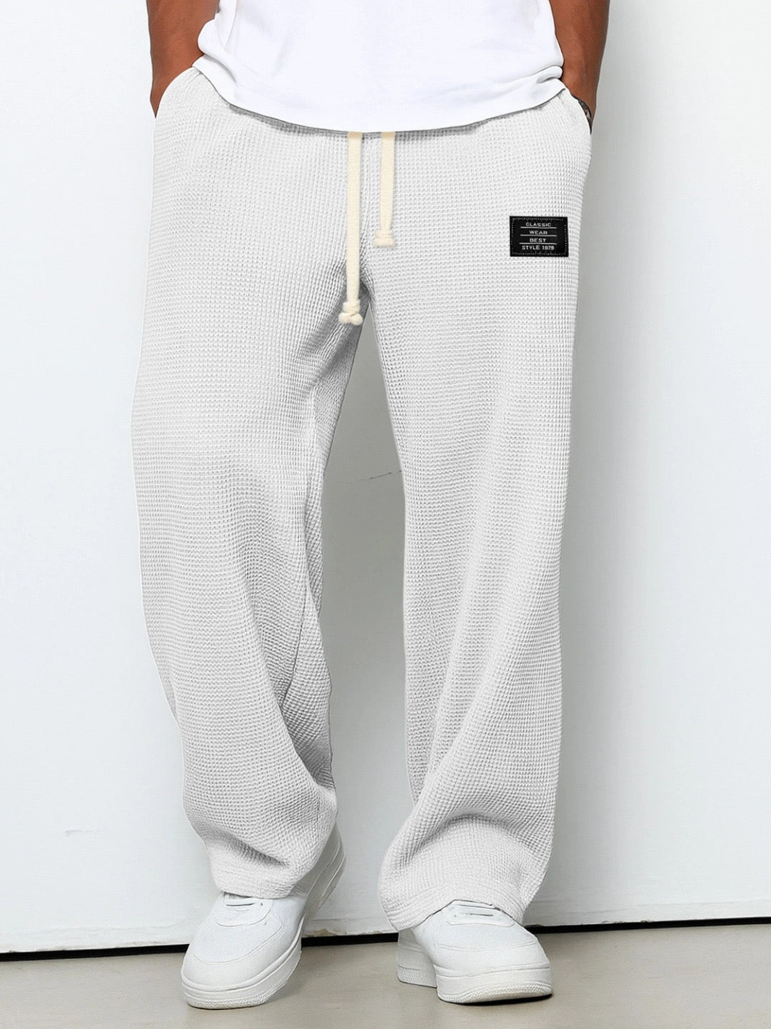 CORVANI | PANTALON AMPLE EN MAILLE GAUFRÉE BAPTISTIN HOMME
