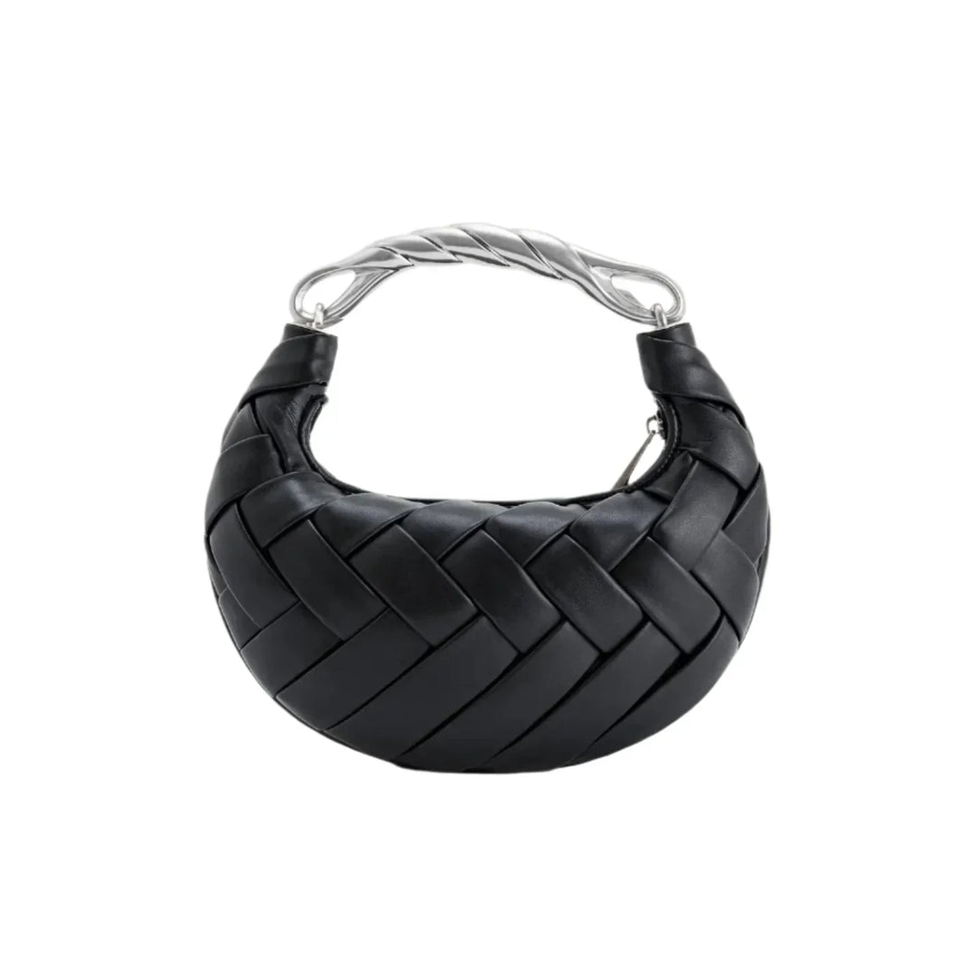 CORVANI | SAC TRESSÉ EN CUIR VÉGAN MAZARINE FEMME