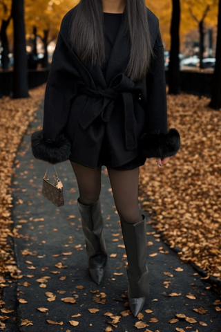 CORVANI | MANTEAU À MANCHES EN FOURRURE INÈS FEMME