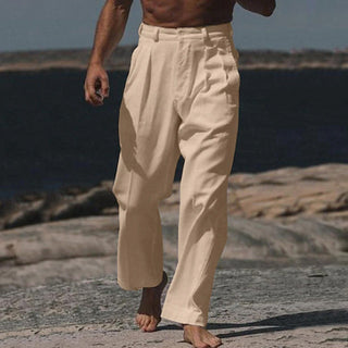 CORVANI | PANTALON EN LIN À JAMBES LARGES ACHILLE HOMME