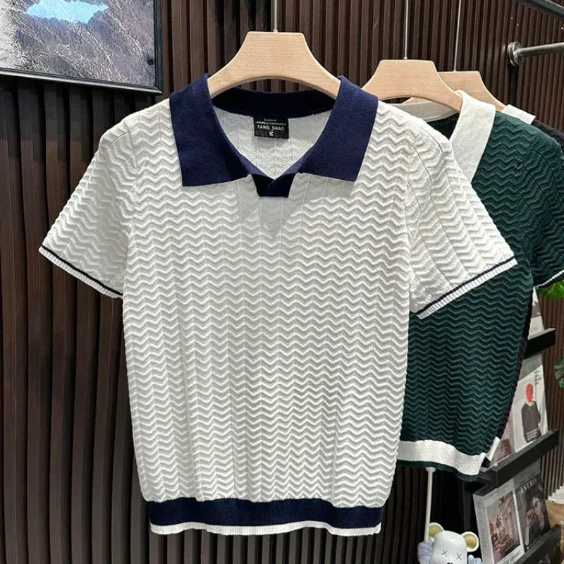 CORVANI | POLO EN TISSU BOUCLÉ LOÏC HOMME