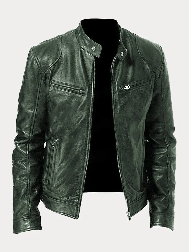 CORVANI | VESTE EN CUIR LÉANDRE HOMME