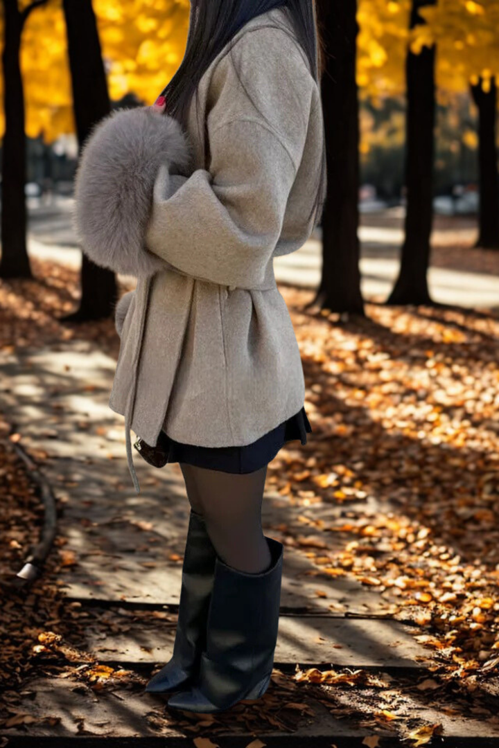 CORVANI | MANTEAU À MANCHES EN FOURRURE INÈS FEMME