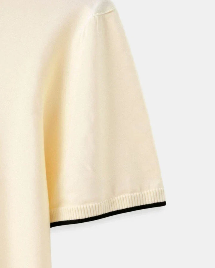 CORVANI | POLO PIQUÉ BASILE À DÉTAILS CONTRASTÉS HOMME