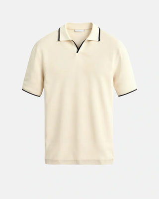 CORVANI | POLO PIQUÉ BASILE À DÉTAILS CONTRASTÉS HOMME