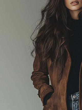 CORVANI | MANTEAU TEXTURE SUÉDÉE AURÉLIE FEMME