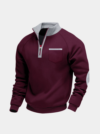 CORVANI | PULL EN POLAIRE À DEMI-ZIP ALBAN HOMME
