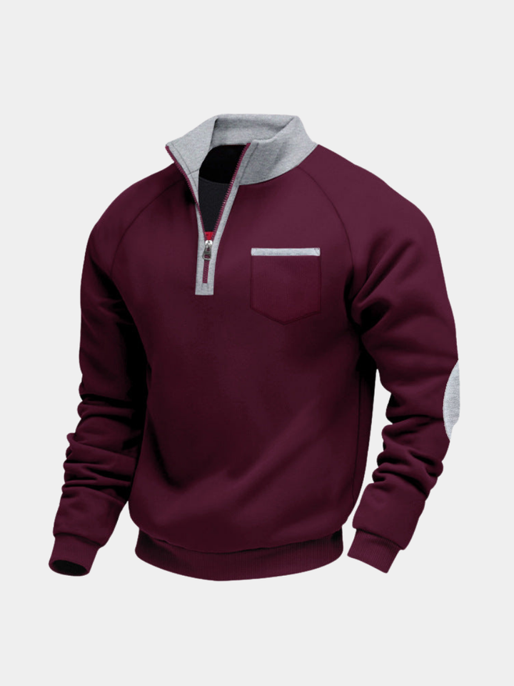 CORVANI | PULL EN POLAIRE À DEMI-ZIP ALBAN HOMME