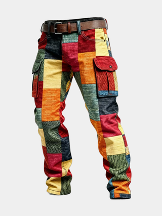 CORVANI | PANTALON CARGO PATCHWORK GÉDÉON HOMME