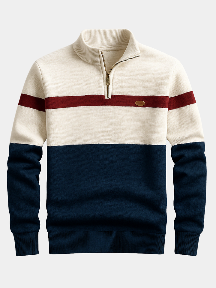 CORVANI | PULL À COL ZIPPÉ AURÈLE HOMME