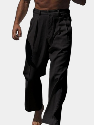 CORVANI | PANTALON EN LIN À JAMBES LARGES ACHILLE HOMME