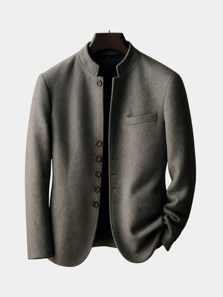 CORVANI | VESTE EN LAINE GAUTHIER À COL DROIT HOMME