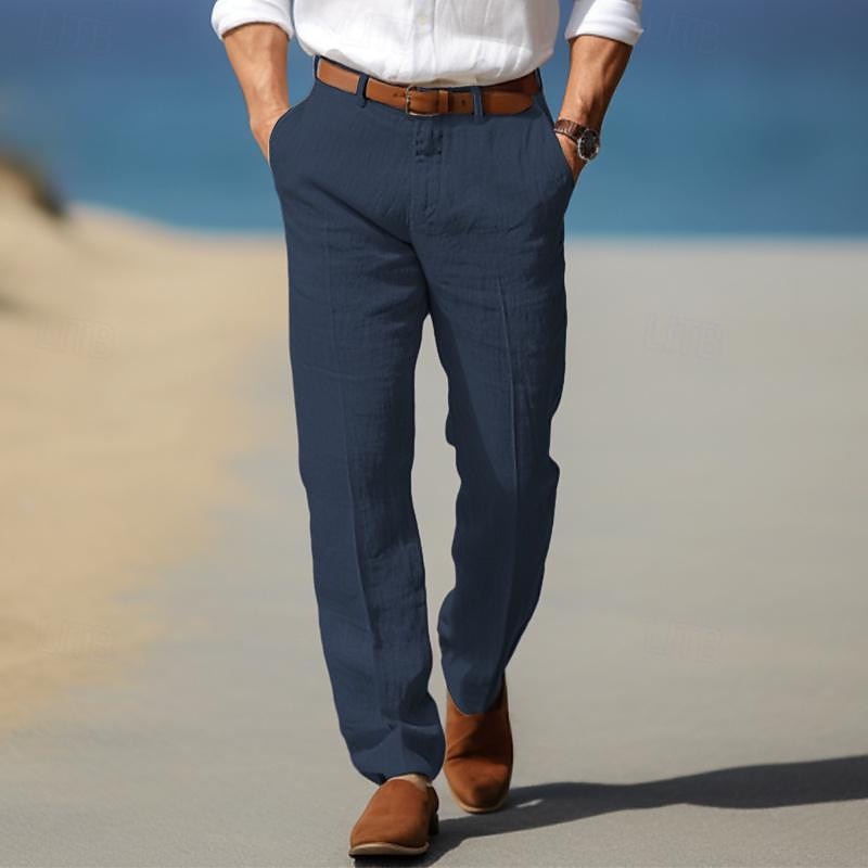 CORVANI | PANTALON DE LUXE EN LIN PREMIUM CLOTAIRE HOMME