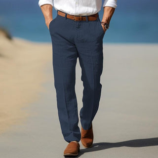 CORVANI | PANTALON DE LUXE EN LIN PREMIUM CLOTAIRE HOMME