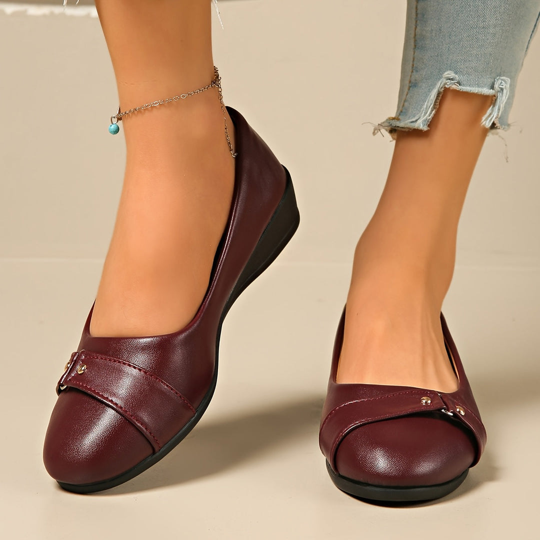 CORVANI | BALLERINES COMPENSÉES CONFORT AMARANTE FEMME