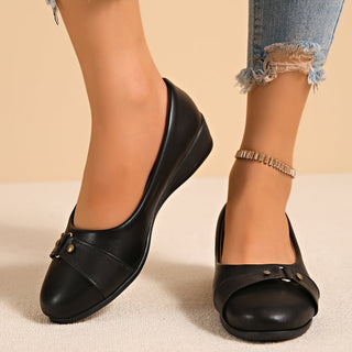CORVANI | BALLERINES COMPENSÉES CONFORT AMARANTE FEMME