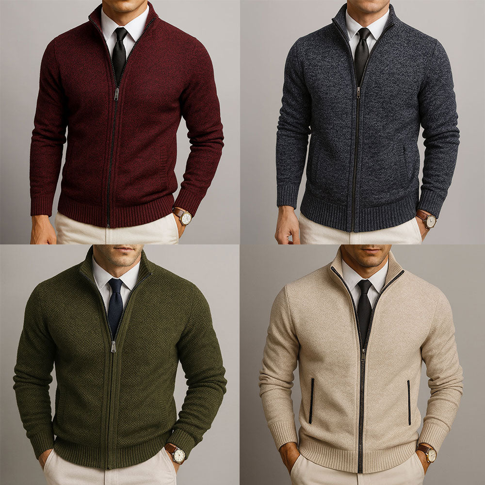 CORVANI | CARDIGAN ZIPPÉ À COL MONTANT BÉRENGER HOMME