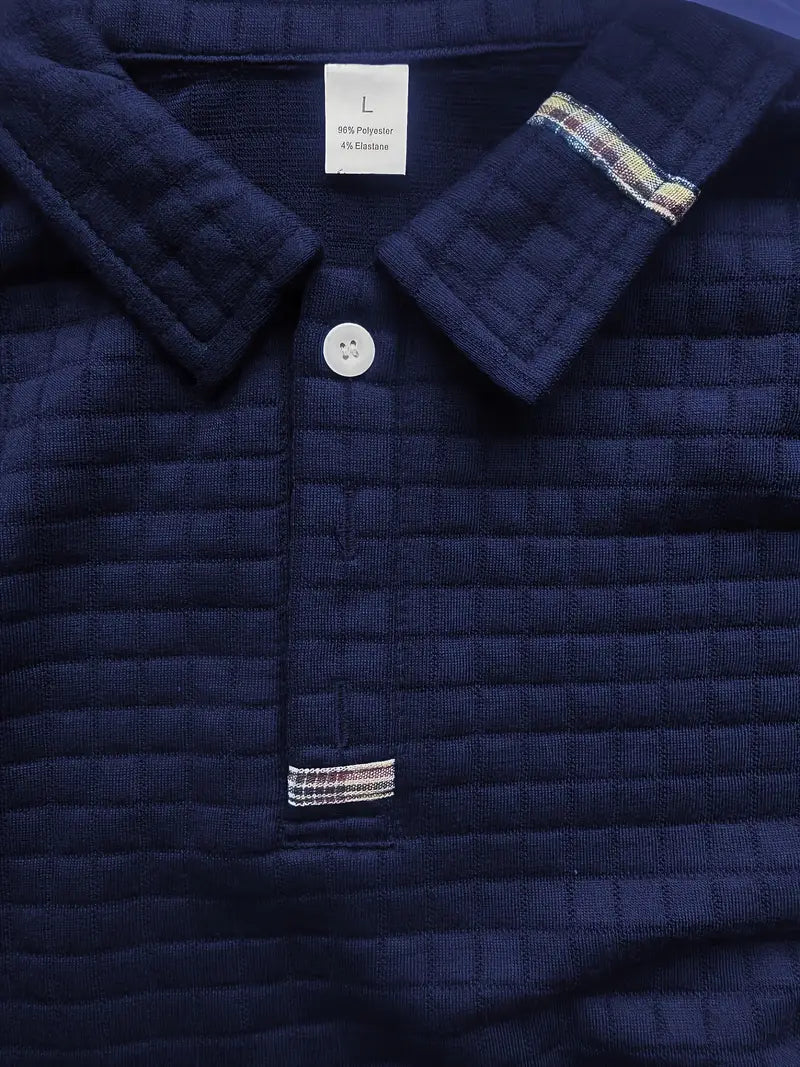 CORVANI | POLO TEXTURÉ À MANCHES LONGUES JÉRÔME HOMME