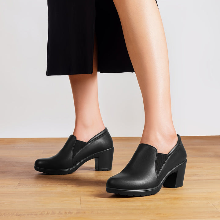 CORVANI | MOCASSINS CONFORT À TALON BLOC CLAUDINE FEMME