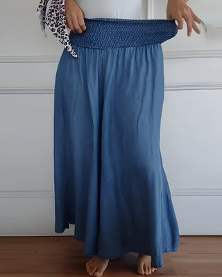 CORVANI | PANTALON LARGE À TAILLE SMOCKÉE FLORENCE FEMME